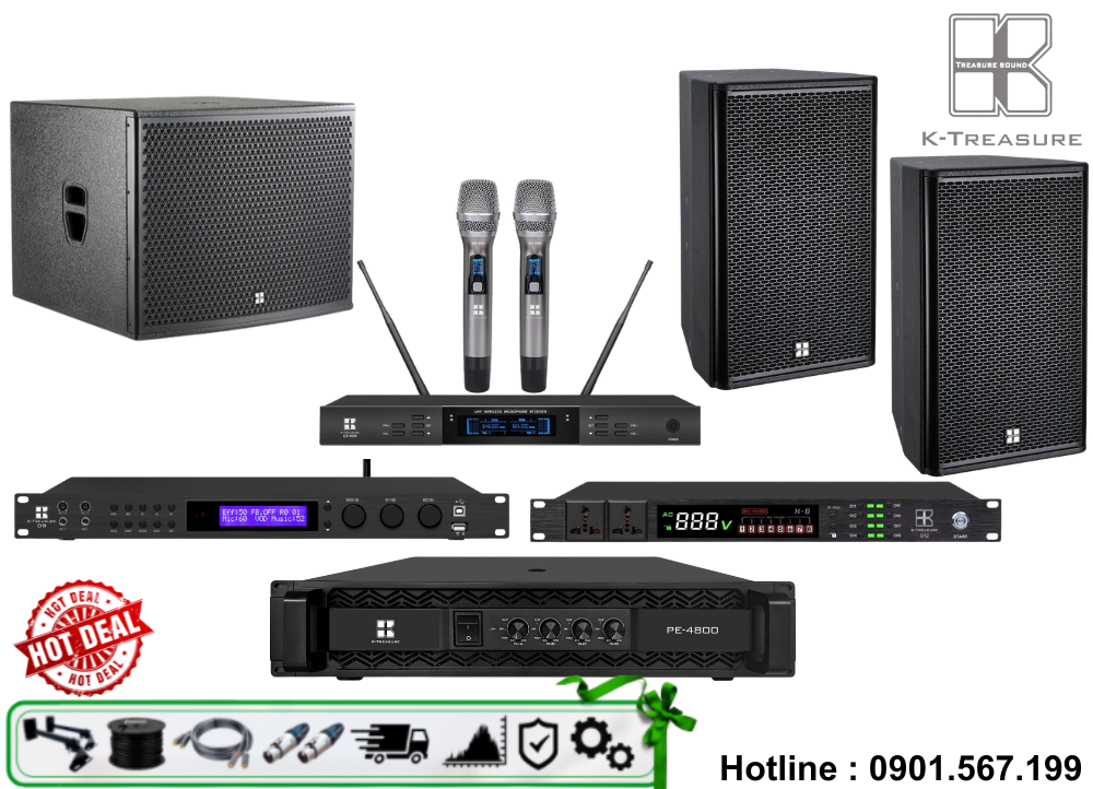 dàn karaoke gia đình vip ktreasure loa full sub hơi
